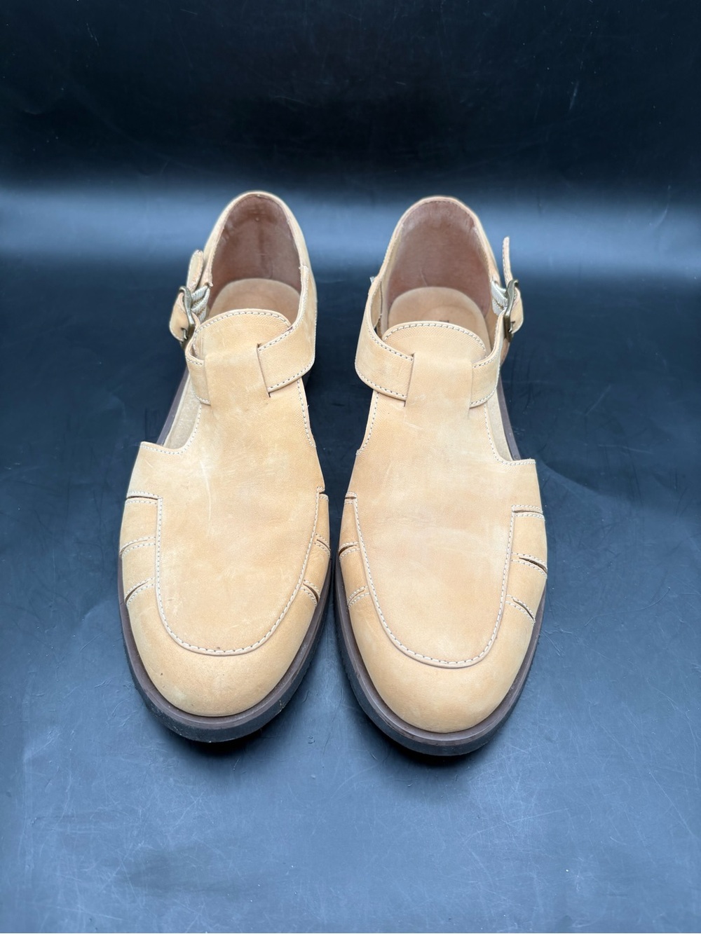 Duck Head Fisherman Flats Woman’s Size 9AA Tan Suede Beautiful
